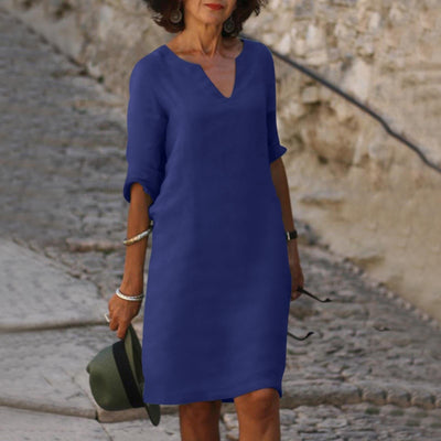 Charline™ - Zeitloses V-Ausschnitt-Kleid mit schmeichelnder Passform