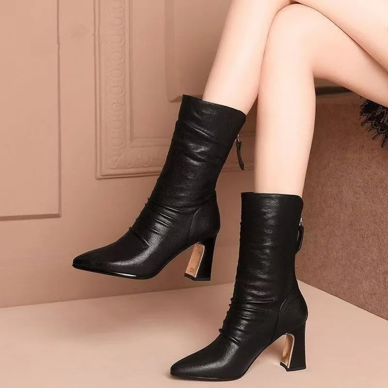 Camille™ - Weiche Lederstiefeletten