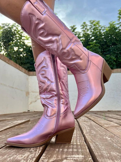 Sage™ - Elegante Cowboystiefel in Metallic-Optik