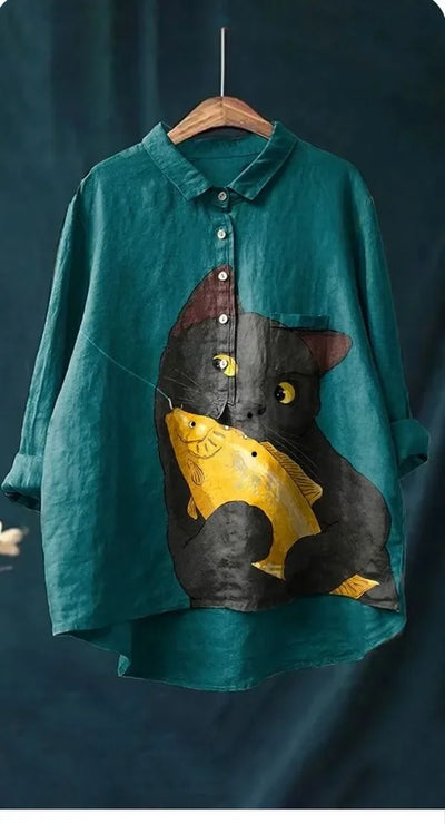 Thalia™ - Katzen-Kunst-Shirt