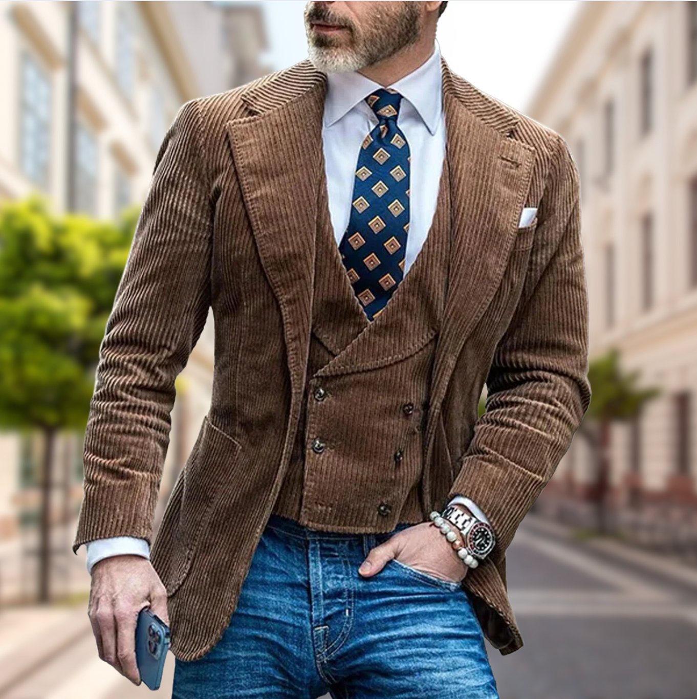 Lässiger Blazer aus Kord