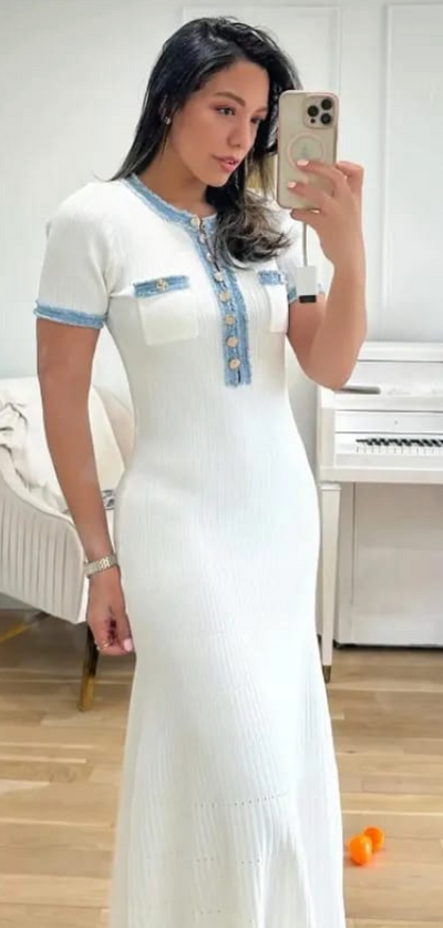 Leonie™ - Geknöpftes Maxikleid