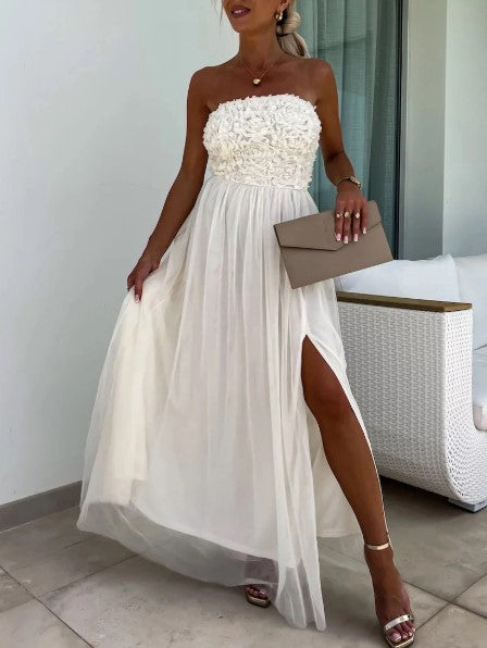 Esra™ - Fließendes Maxikleid mit einer Schulterpartie