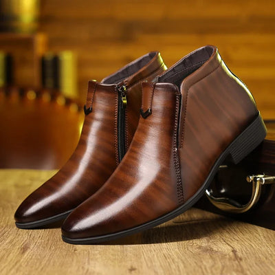 Luca - Schicke Lederstiefel mit Seitenreißverschluss