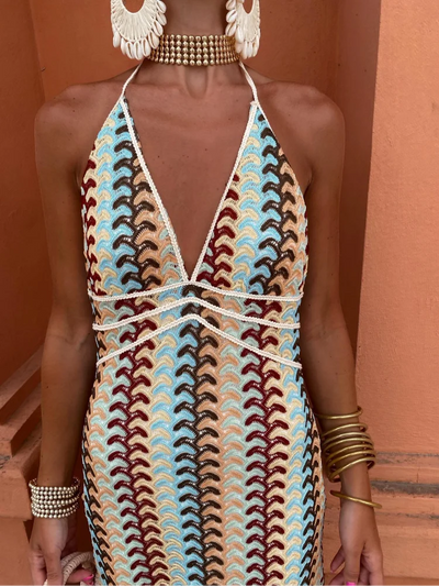 Dilara™ - Rückenfreies Maxikleid