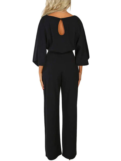 Manon™ - Schicker und Bequemer Jumpsuit Mit Geknotetem Gürtel