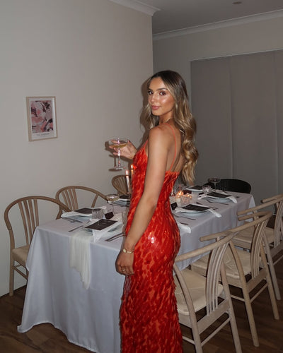 Kalea™ - Pailletten Maxi Langes Kleid