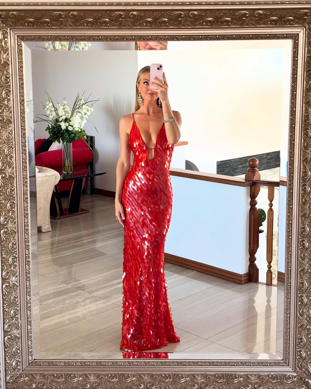 Kalea™ - Pailletten Maxi Langes Kleid