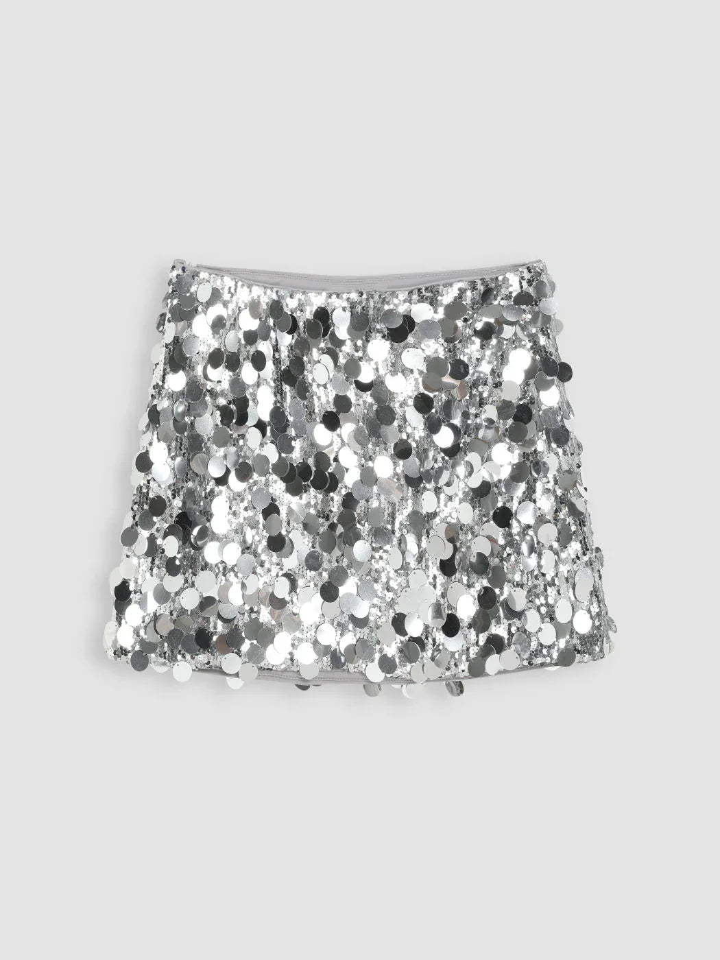 Rebecca™ - Paillettenrock Silber/Schwarz Perfekter Festtagsrock