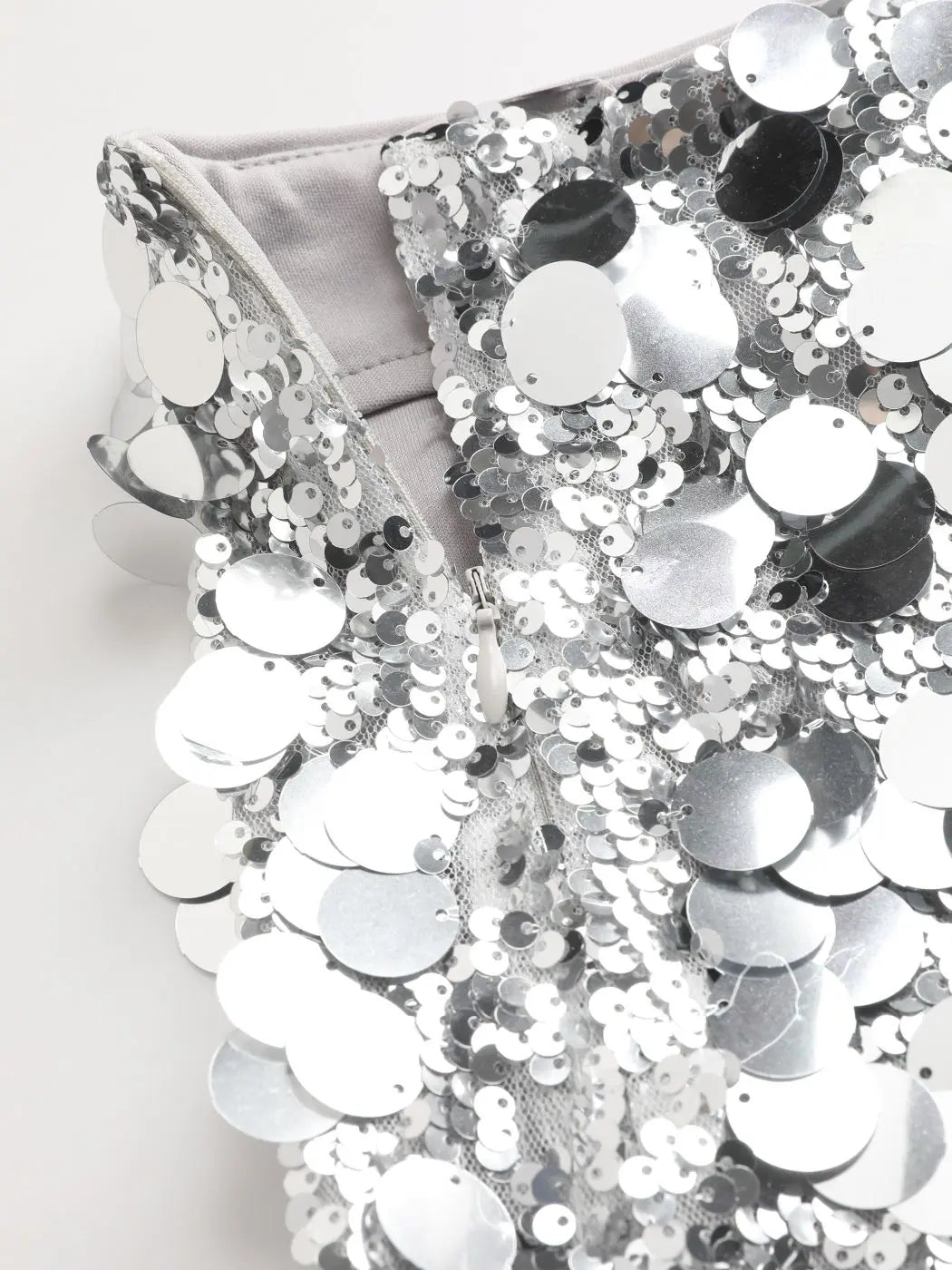 Rebecca™ - Paillettenrock Silber/Schwarz Perfekter Festtagsrock