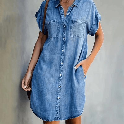 Martina™ - Kurzärmeliges Jeanskleid