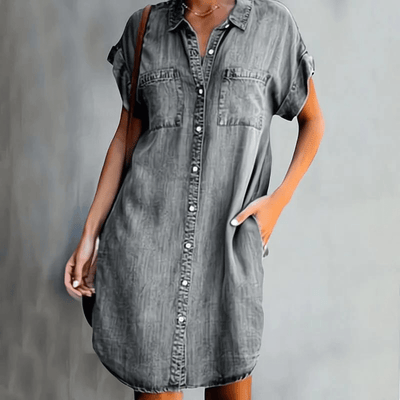 Martina™ - Kurzärmeliges Jeanskleid