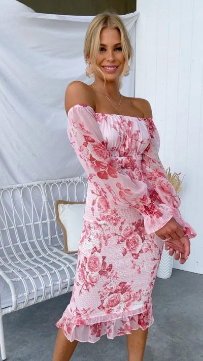 Samira™ - Atemberaubendes schulterfreies Midikleid