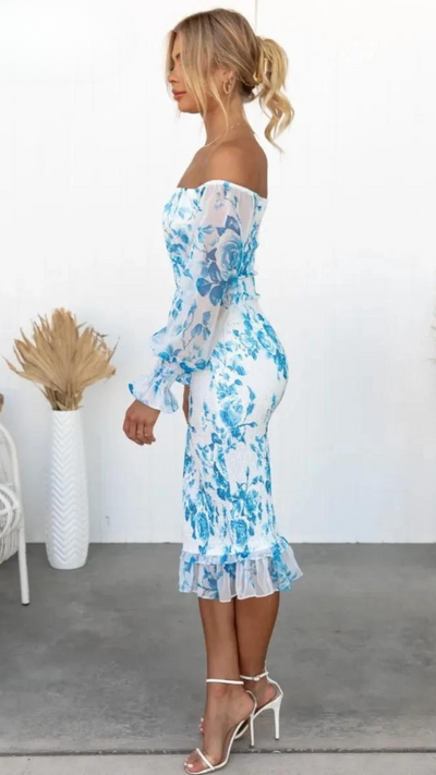 Samira™ - Atemberaubendes schulterfreies Midikleid