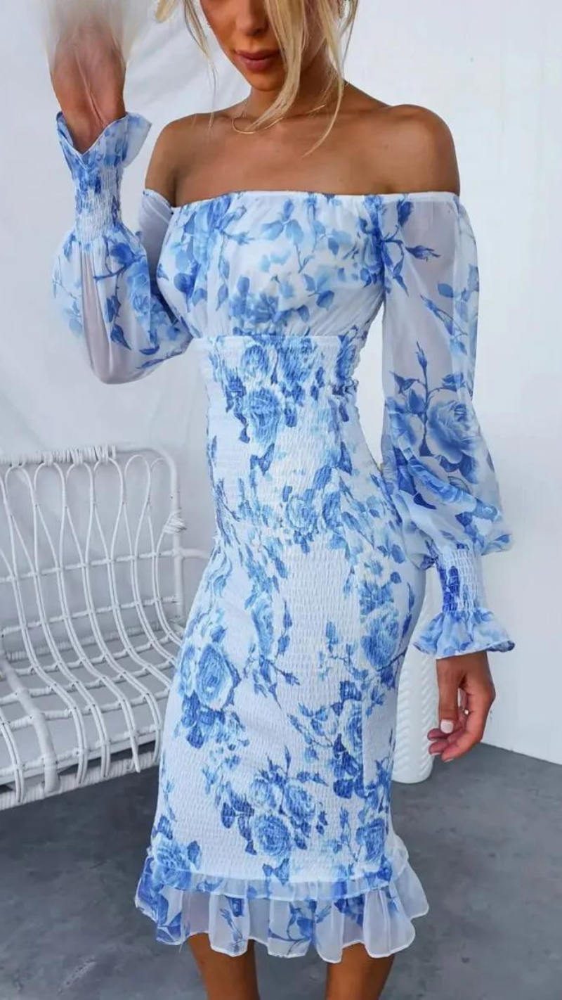 Samira™ - Atemberaubendes schulterfreies Midikleid