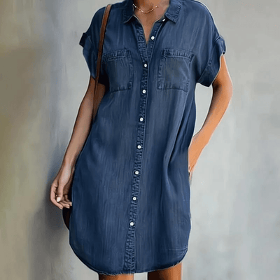 Martina™ - Kurzärmeliges Jeanskleid
