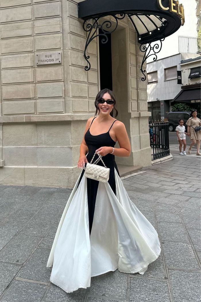 Amina™ - Getäfeltes Maxikleid
