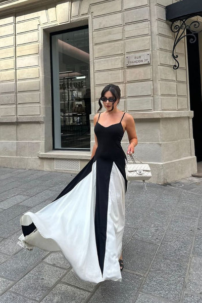Amina™ - Getäfeltes Maxikleid