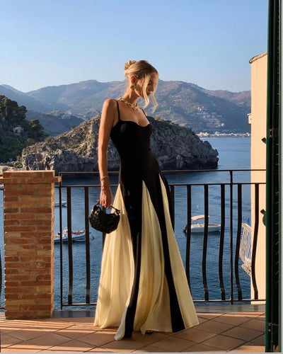 Amina™ - Getäfeltes Maxikleid