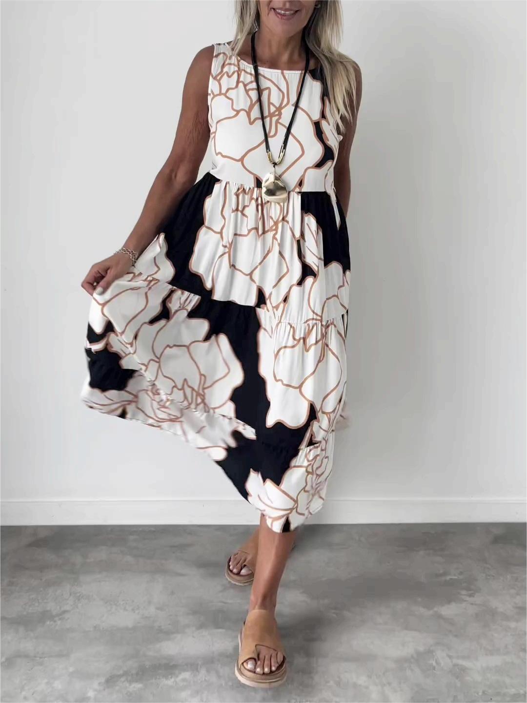Soraya™ – Ärmelloses Kleid mit Print