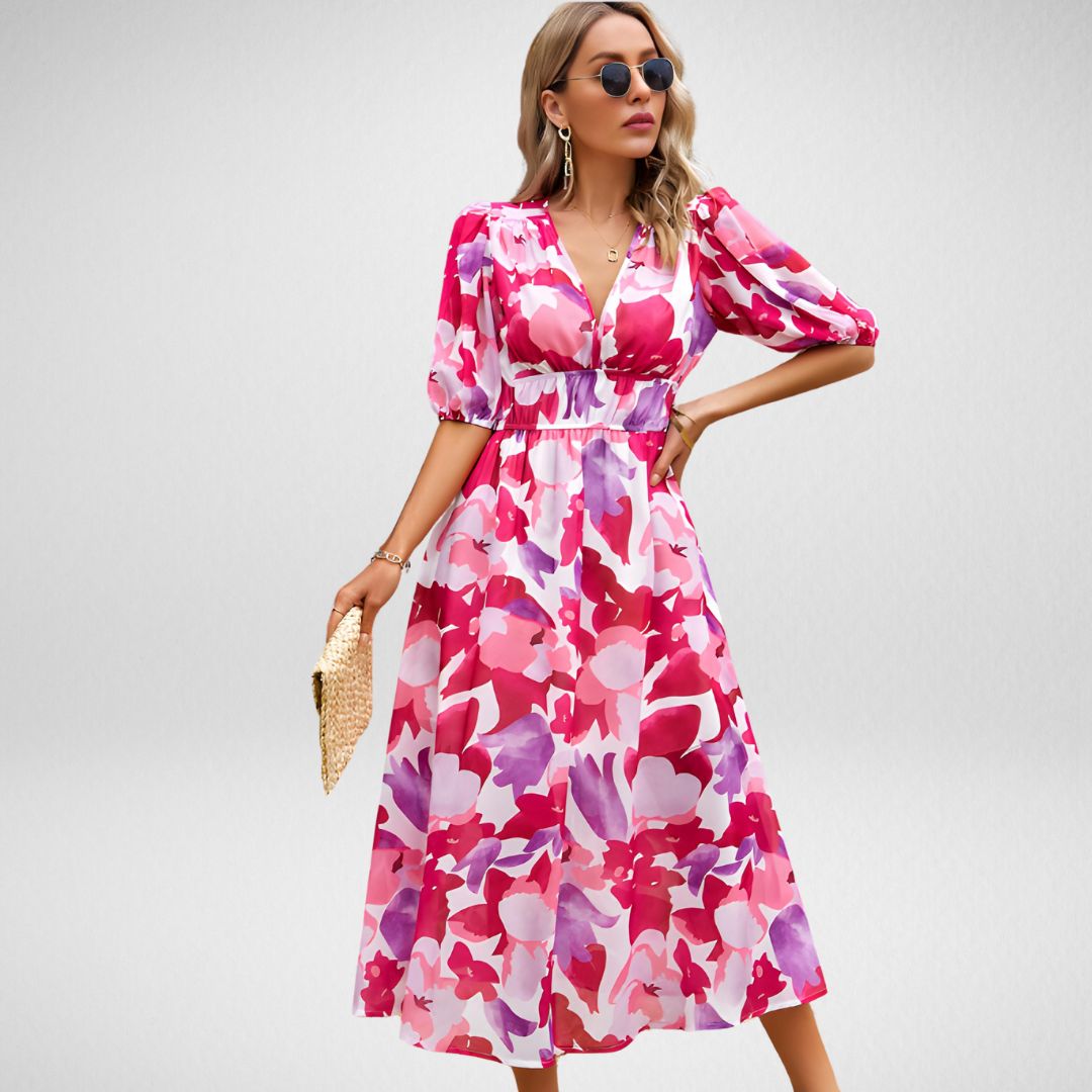 Stella – Elegantes Kleid mit V-Ausschnitt
