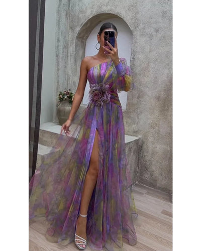 Cecelia™ - Einärmliges Kleid mit Schlitz