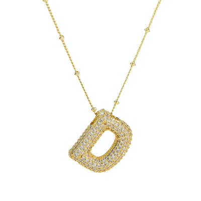 Karoline™ - Diamond Bubble Letter Halskette