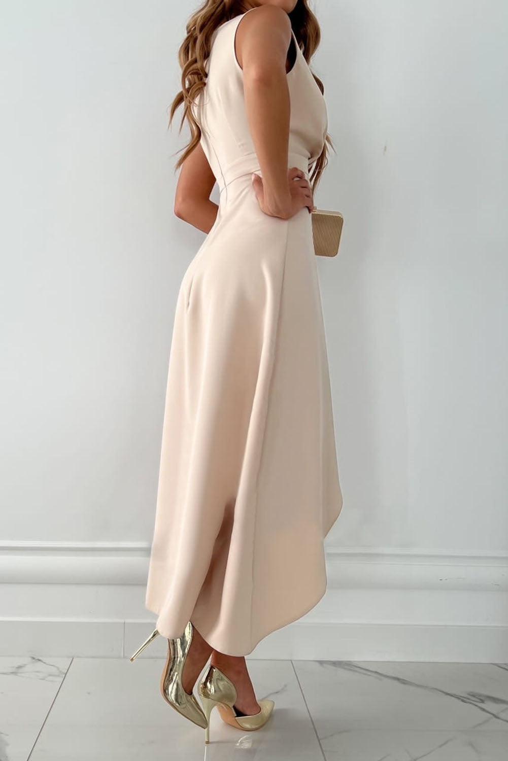 Helene™ - Schickes Wickel-Midikleid mit V-Ausschnitt