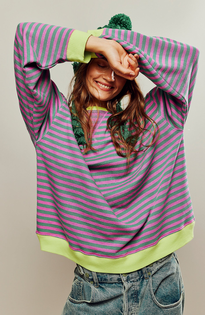 ANNELIE™ | GESTREIFTER STRICKPULLOVER