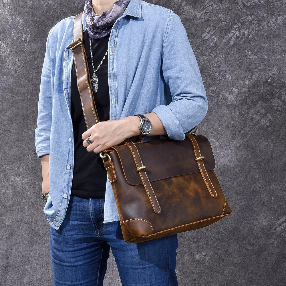 Braune Lederhandtasche | YPRES