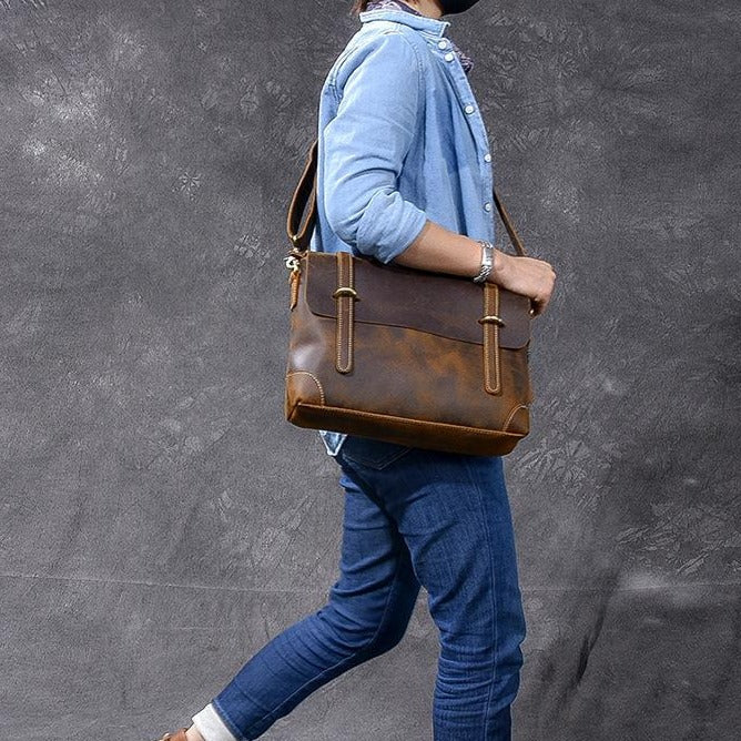 Braune Lederhandtasche | YPRES