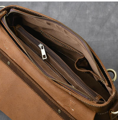 Braune Lederhandtasche | YPRES