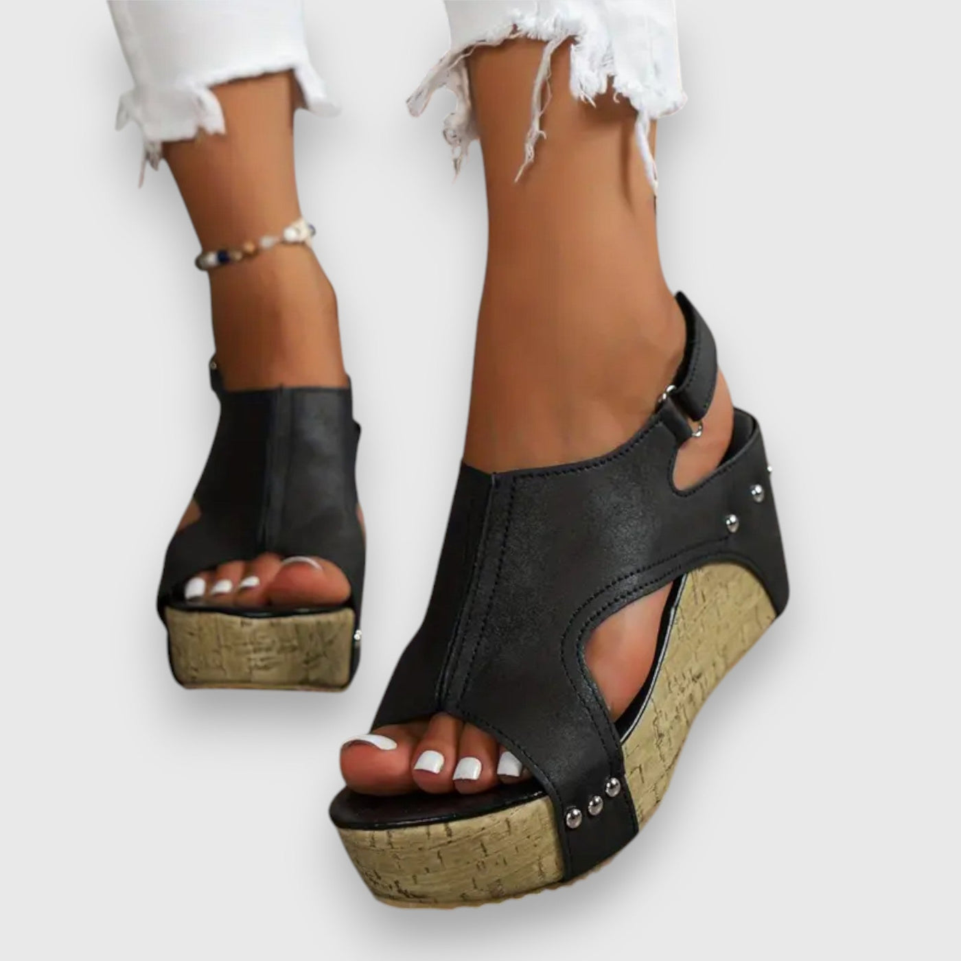 Mia – Vintage Plateau-Sandalen