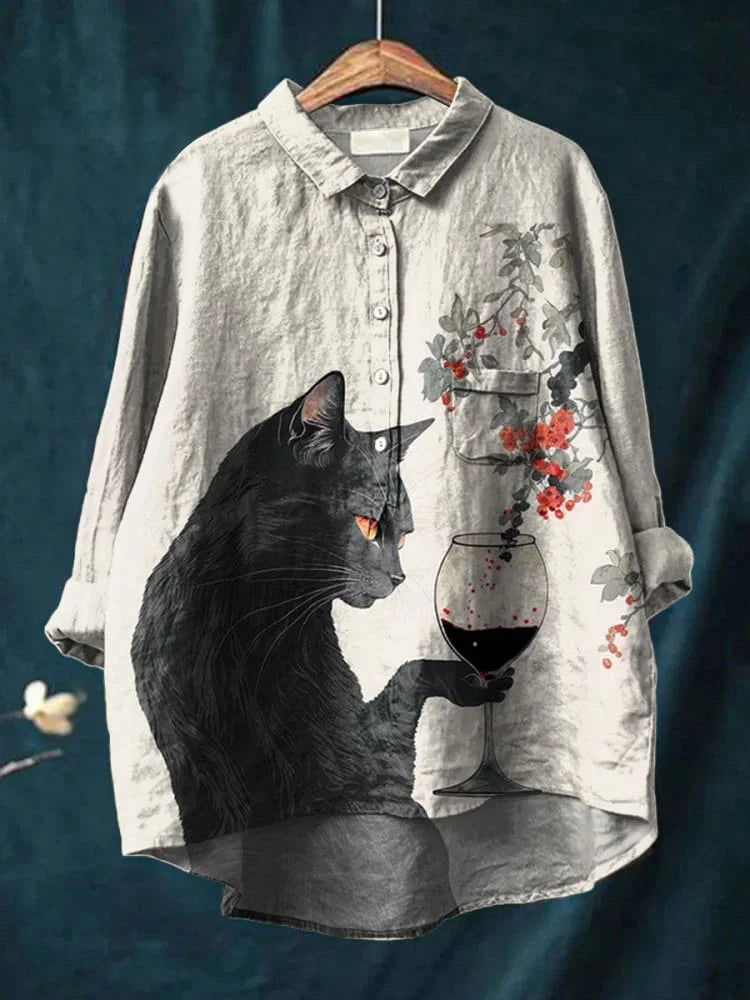 Thalia™ - Katzen-Kunst-Shirt