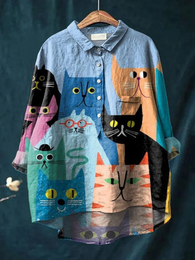 Natalie™ - Katzen-Kunst-Shirt