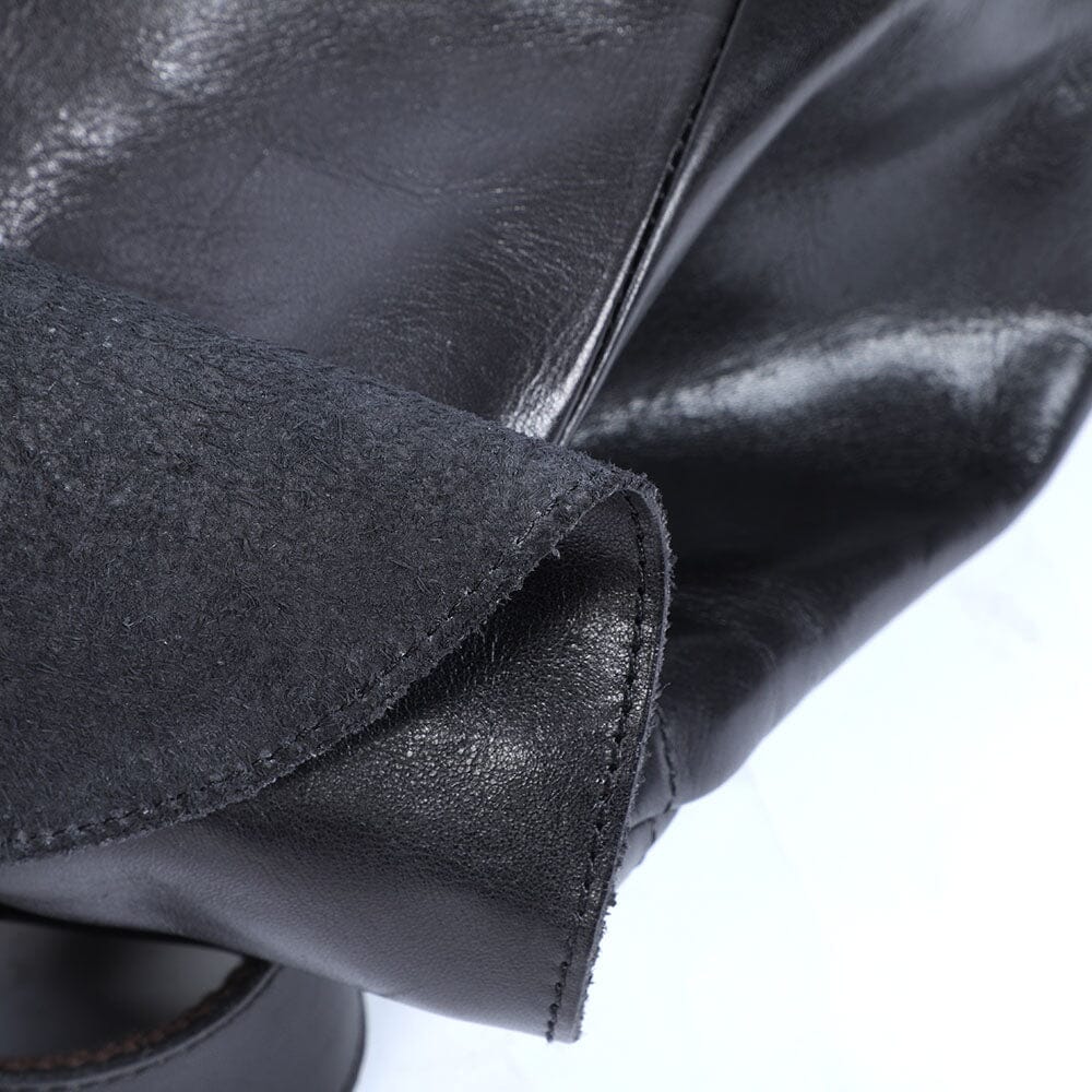 Bodo™ - Kleiner schwarzer Lederrucksack