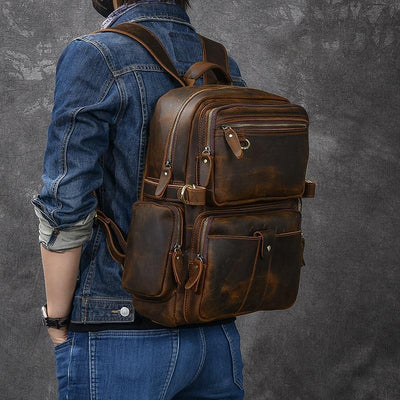 Basel™ - Brauner Lederrucksack
