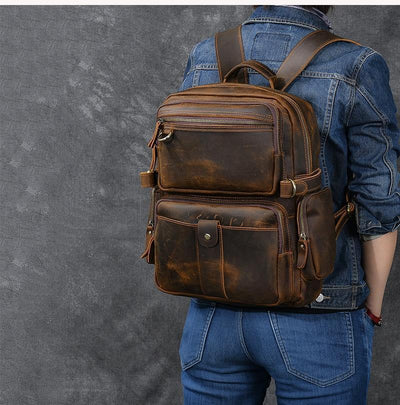 Basel™ - Brauner Lederrucksack