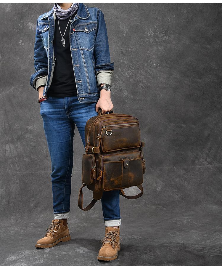Basel™ - Brauner Lederrucksack