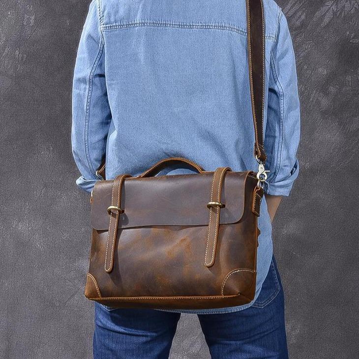 Braune Lederhandtasche | YPRES