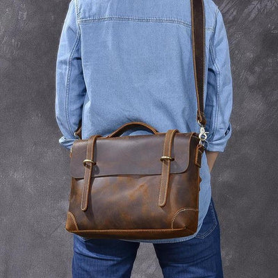 Braune Lederhandtasche | YPRES
