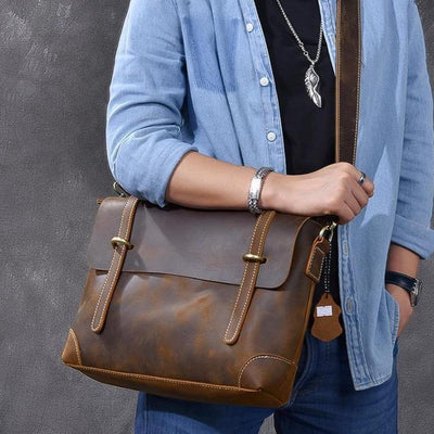 Braune Lederhandtasche | YPRES
