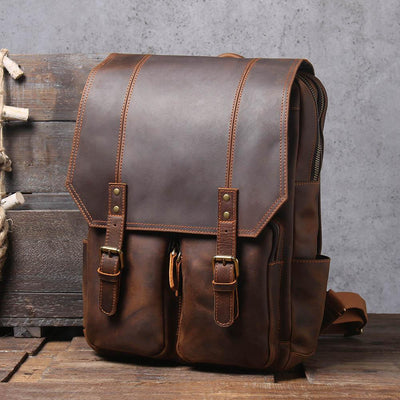 Biefeld™ - Brauner Lederrucksack