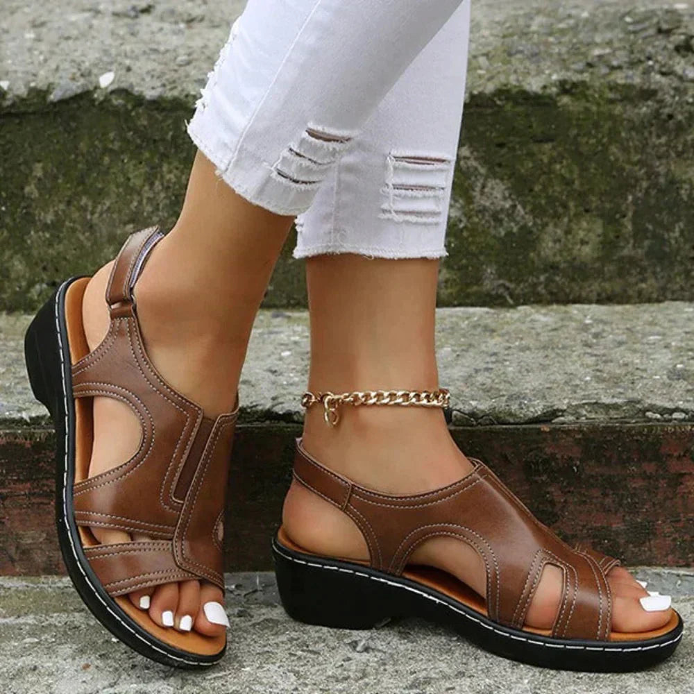 Jolie - Orthopädische Ledersandalen