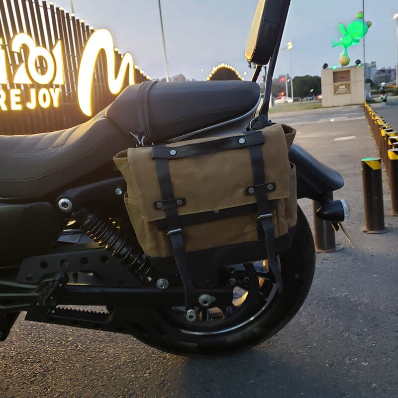 Motorradsatteltasche aus Segeltuch | SEATTLE