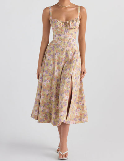 Flora™ - Taillenformendes Blumen-Sonnenkleid