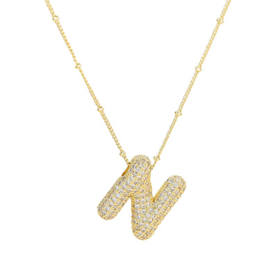 Karoline™ - Diamond Bubble Letter Halskette