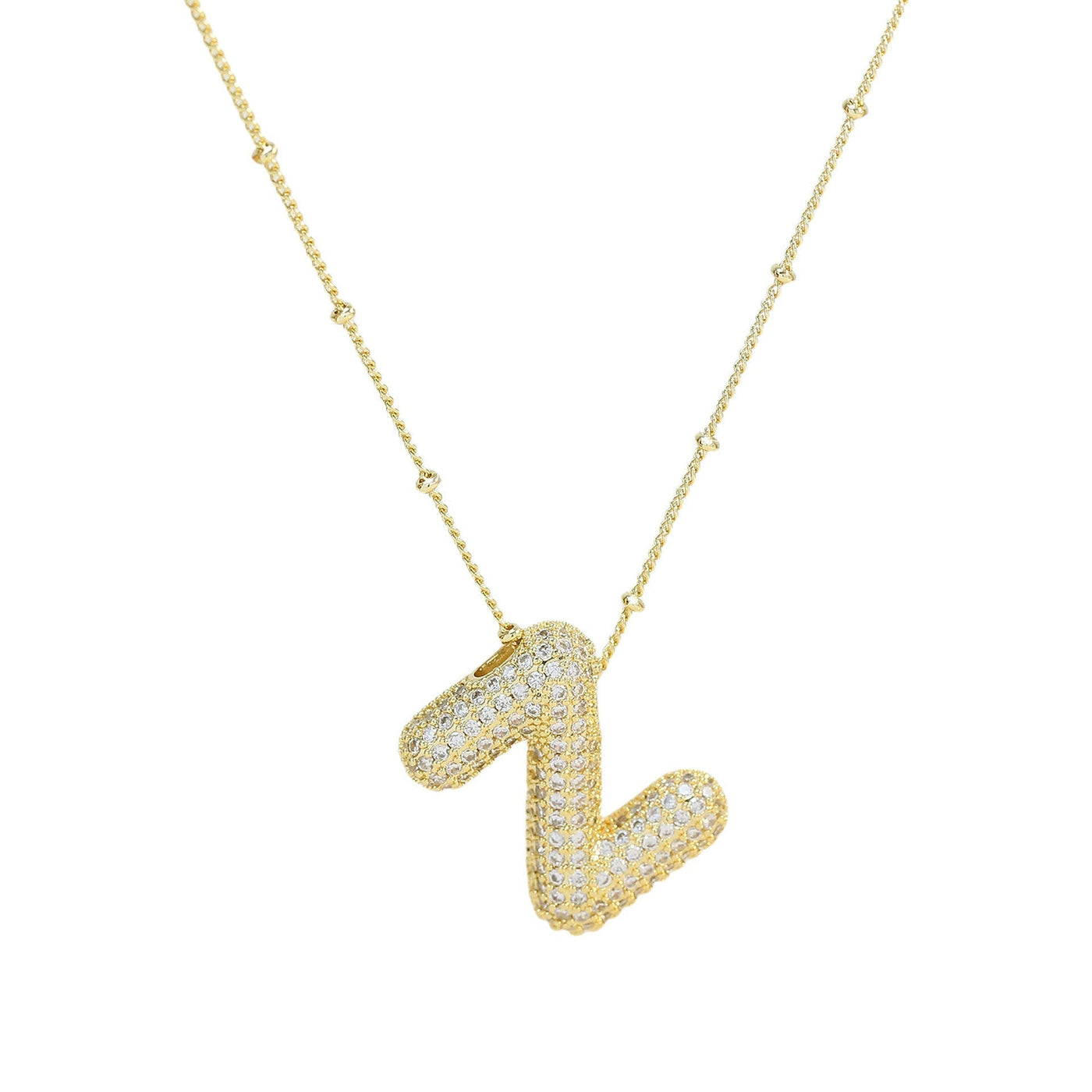 Karoline™ - Diamond Bubble Letter Halskette