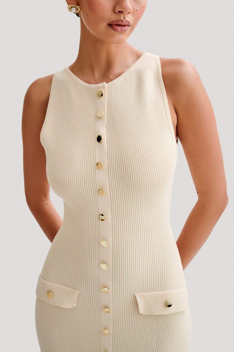Nora™ – Strick Maxikleid ohne Ärmel