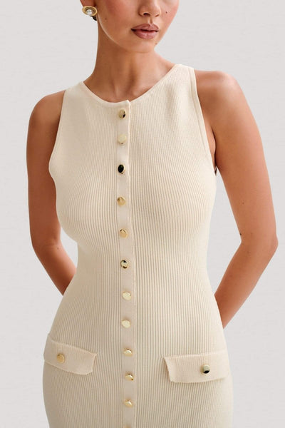 Nora™ – Strick Maxikleid ohne Ärmel